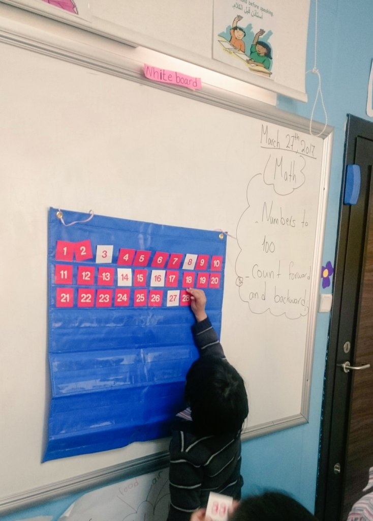 NourSnjr's tweet image. &quot;The only way to learn mathematics is to do mathematics&quot; Gr.1 learners counting forward and backward. #numbers #100chart  
@MakAishaSchool