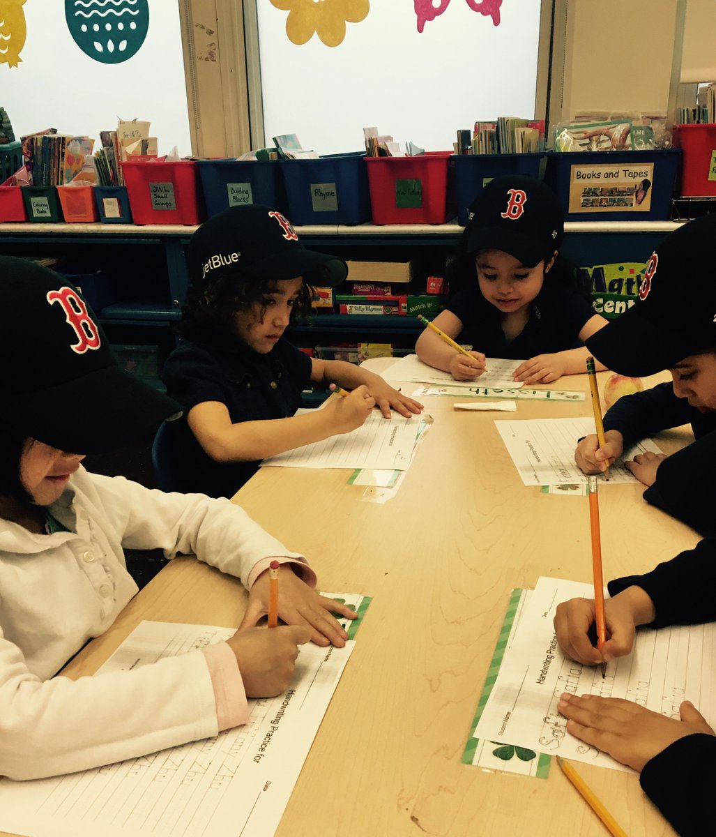 mebradleyschool's tweet photo. Thank you @RedSox and @JetBlue for #SoxHatsForBPS! We are doing our morning work in style! @BostonSchools @SuptChang @MakeebaBPS @tmwgrade1 https://t.co/VUDRjzJMGn