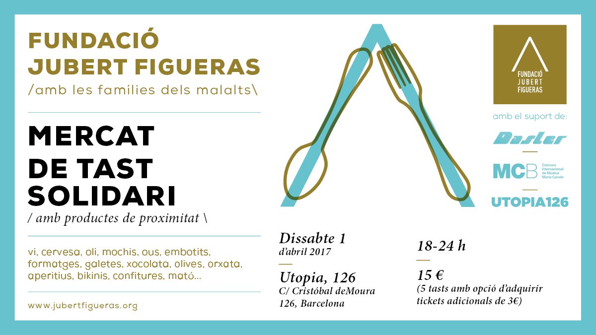Este sábado estaremos con nuestros mochis en el mercado solidario de <a href="/FJubertFigueras/">Fundació Jubert Figueras</a>. ¿Vienes a colaborar?