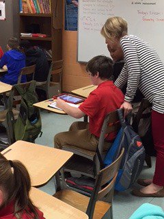 CampMiddle's tweet photo. Mrs. Tatum's students just returned from their geometry scavenger hunt and are getting ready to report their findings. #PCMgrows https://t.co/3IAKSAlmHo