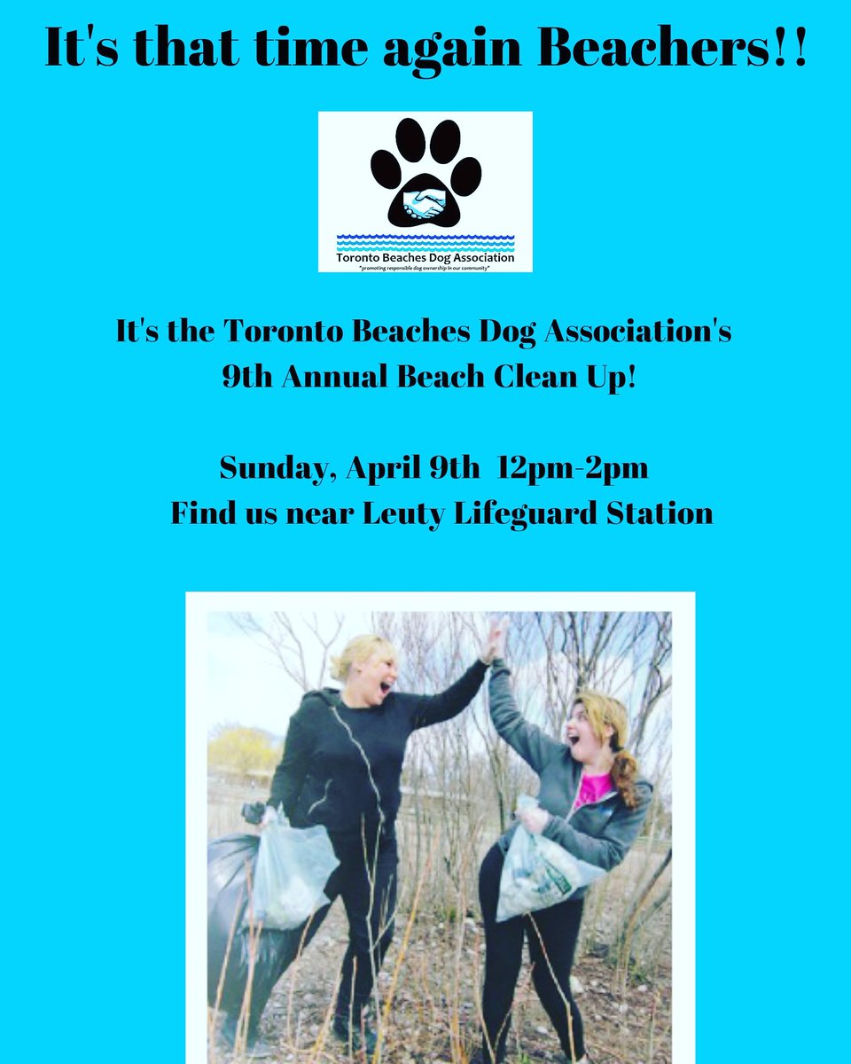 dog_toronto's tweet photo. Beach clean up day is coming soon!! #cleantoronto #torontodogpark https://t.co/G8vh5Z73bC
