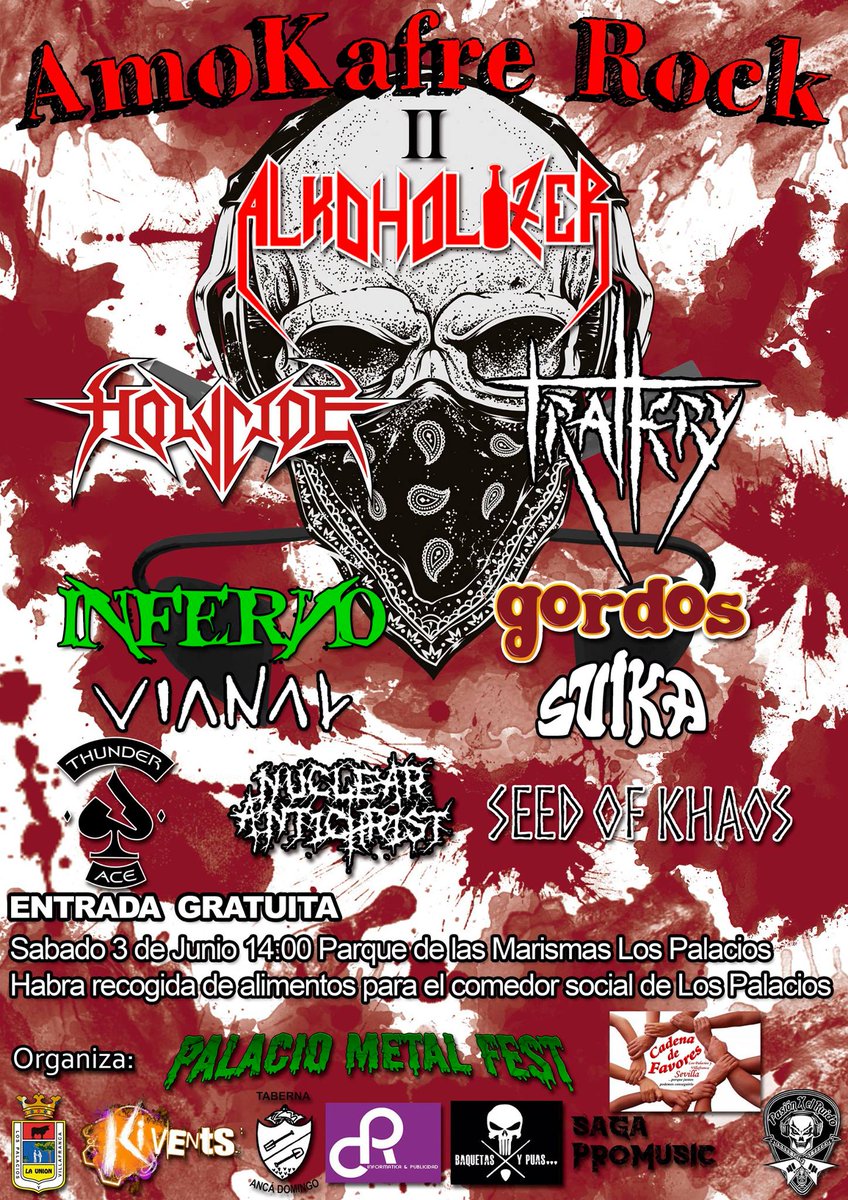 thunderaceband's tweet photo. ⚡️¡Un honor compartir escenario con vosotros!⚡️ @Trallery @holycide @suika_band @Seed_of_khaos @NAntichristBand https://t.co/TomLO4y2s2