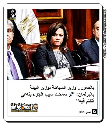 وزير السياحة لوزير البيئة بالبرلمان: "لو سمحت سيب الجزء بتاعى أتكلم فيه"