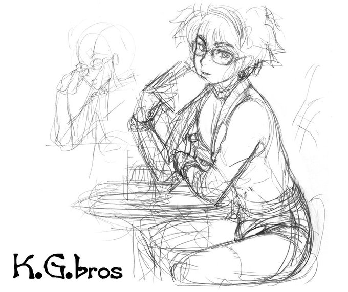 ◎落書き～
「カチューシャ少年」絵ですね～。
たまにムラムラと少年絵が描きたくなり
密かにチョコチョコと楽描いていたりします。
シチュは、お外でチョイ見せッ!…な感じですね～。 