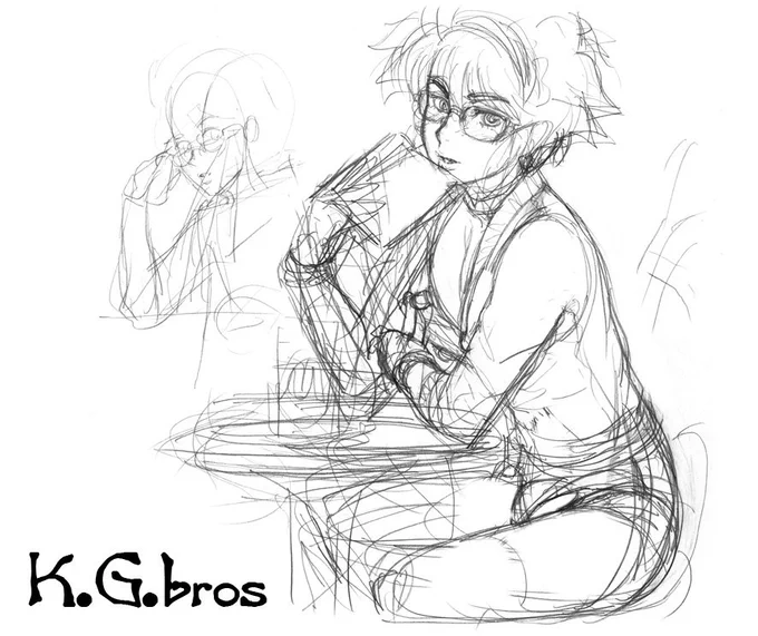◎落書き～
「カチューシャ少年」絵ですね～。
たまにムラムラと少年絵が描きたくなり
密かにチョコチョコと楽描いていたりします。
シチュは、お外でチョイ見せッ!…な感じですね～。 