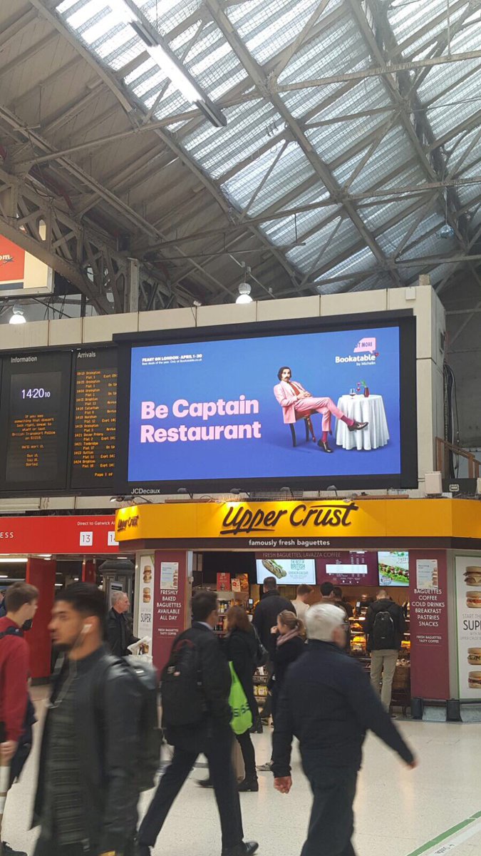 hanmacdonald18's tweet photo. Be Captain Restaurant @Bookatable #FeastOnLondon spotted at London Victoria Station! https://t.co/IaH4KANPgu