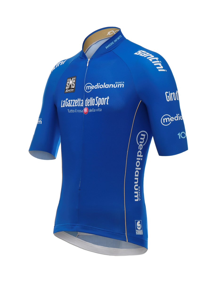 giroditalia's tweet photo. Blue as the sky when you raise  your eyes on top of the climb.
This is Maglia Azzurra @BancaMediolanum  for the KOM leader (GPM). #Giro100 https://t.co/Qwyq4tOXXf