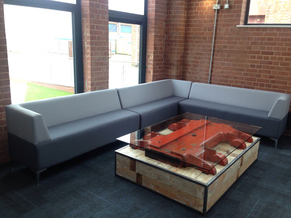 LincolnSIP's tweet image. Really pleased with our new table (a reclaimed casting mound!) by @GethynTree