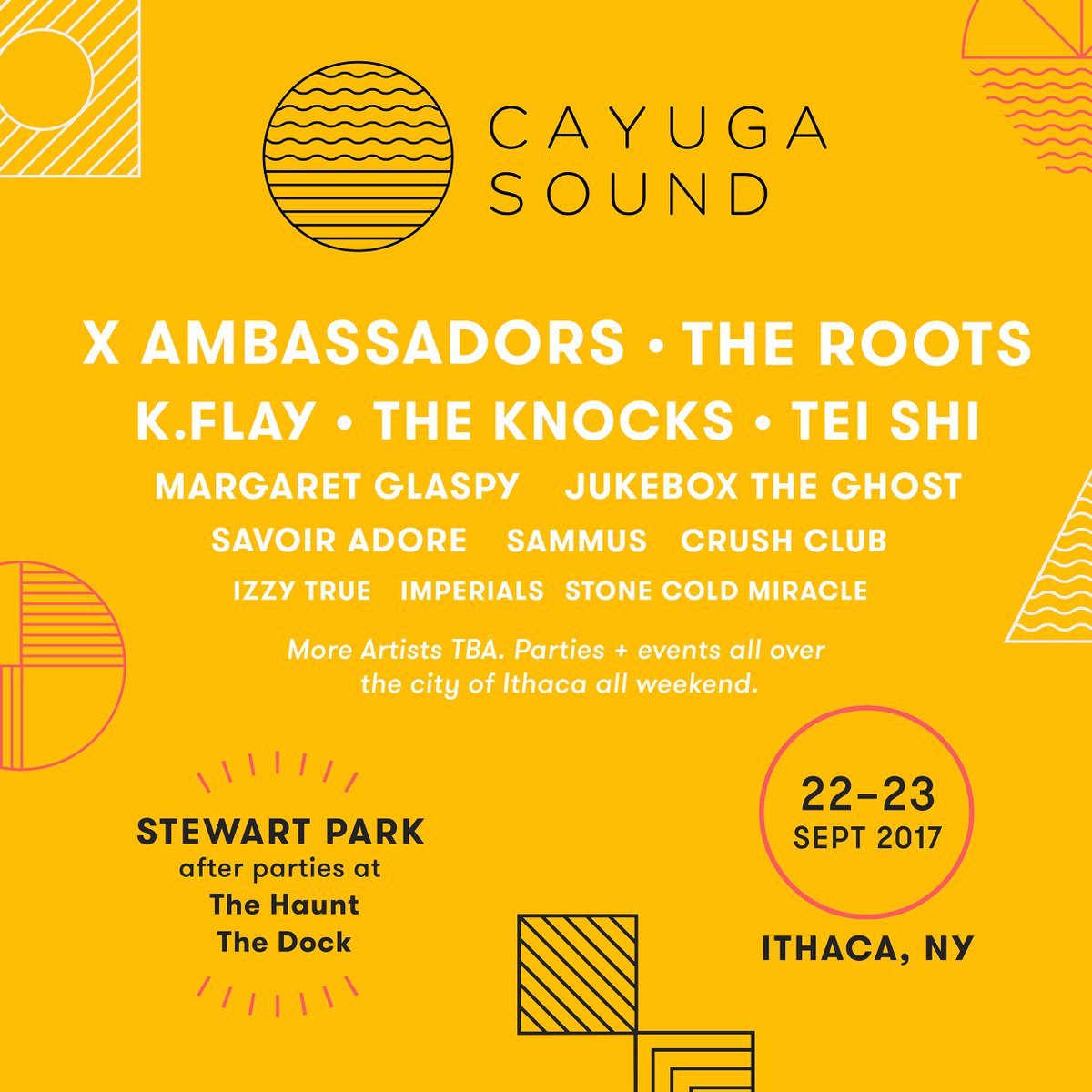 cayugasound's tweet photo. We're giving away a pair of VIP tickets to the first ever #CayugaSound! RT to enter to win. Winner will be chosen on Thursday🤘 https://t.co/KdoWtAg0qp