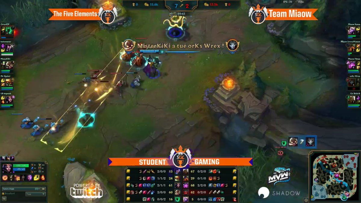 Student_GN's tweet photo. Un petit stomp s'annonce ? Déjà 7-2 pour les #T5E dans cette partie :) #SGL17 @OrionIDF https://t.co/BFWV5VHgpe
