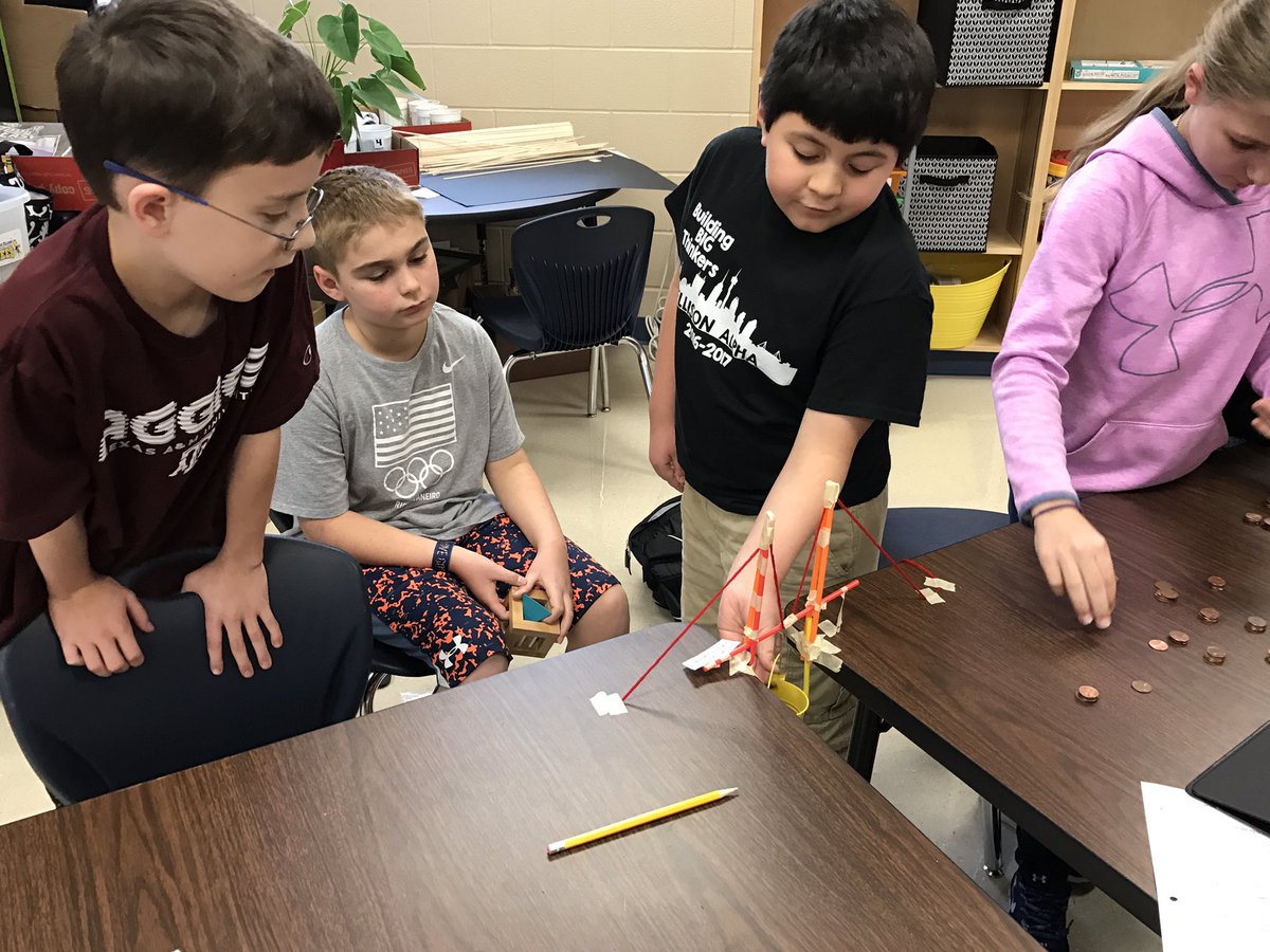 Teacherup2late's tweet photo. @NISDEllison #4Cs Real Engagement Suspension Bridges @NISDGTAA #gtstructures https://t.co/ZZPwR5MfUu