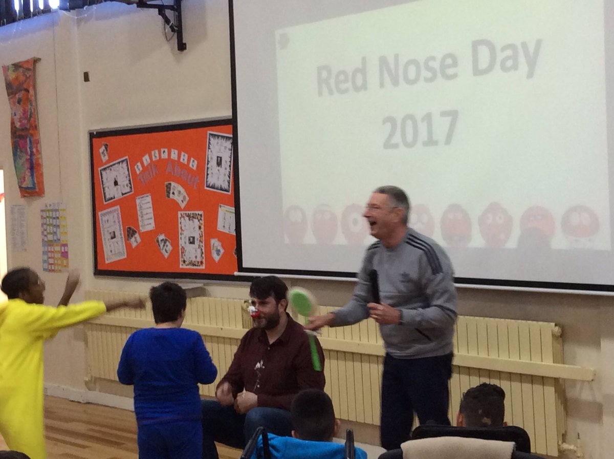wilsonstfeed's tweet photo. #wsprimary staff having cream pie splatted in our faces for comic relief https://t.co/7a1iXXG7p7