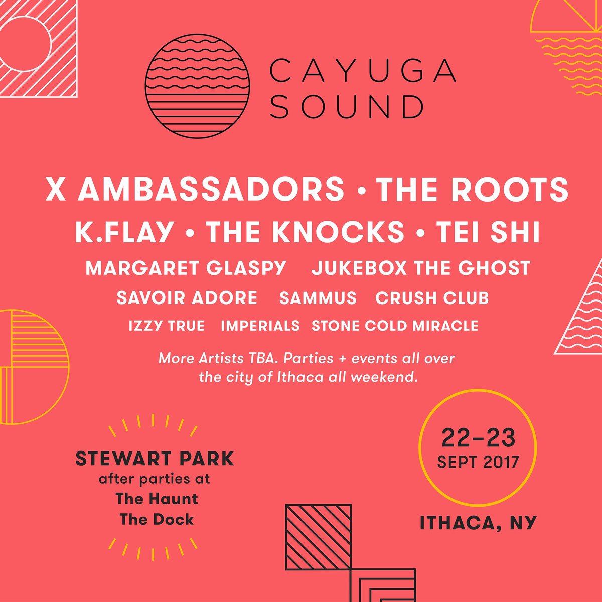 DynamicInkline's tweet photo. This is MAJOR! Get tickets on Friday for @cayugasound, salute to @XAmbassadors for bringin it home
#IthacaIsOurTown

https://t.co/P9NHeMRaUH https://t.co/CY5BiAoNqE