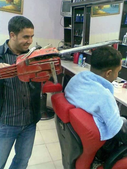 Only_in_Turkey's tweet photo. Turkish Barbershop https://t.co/R82bPa4Yue