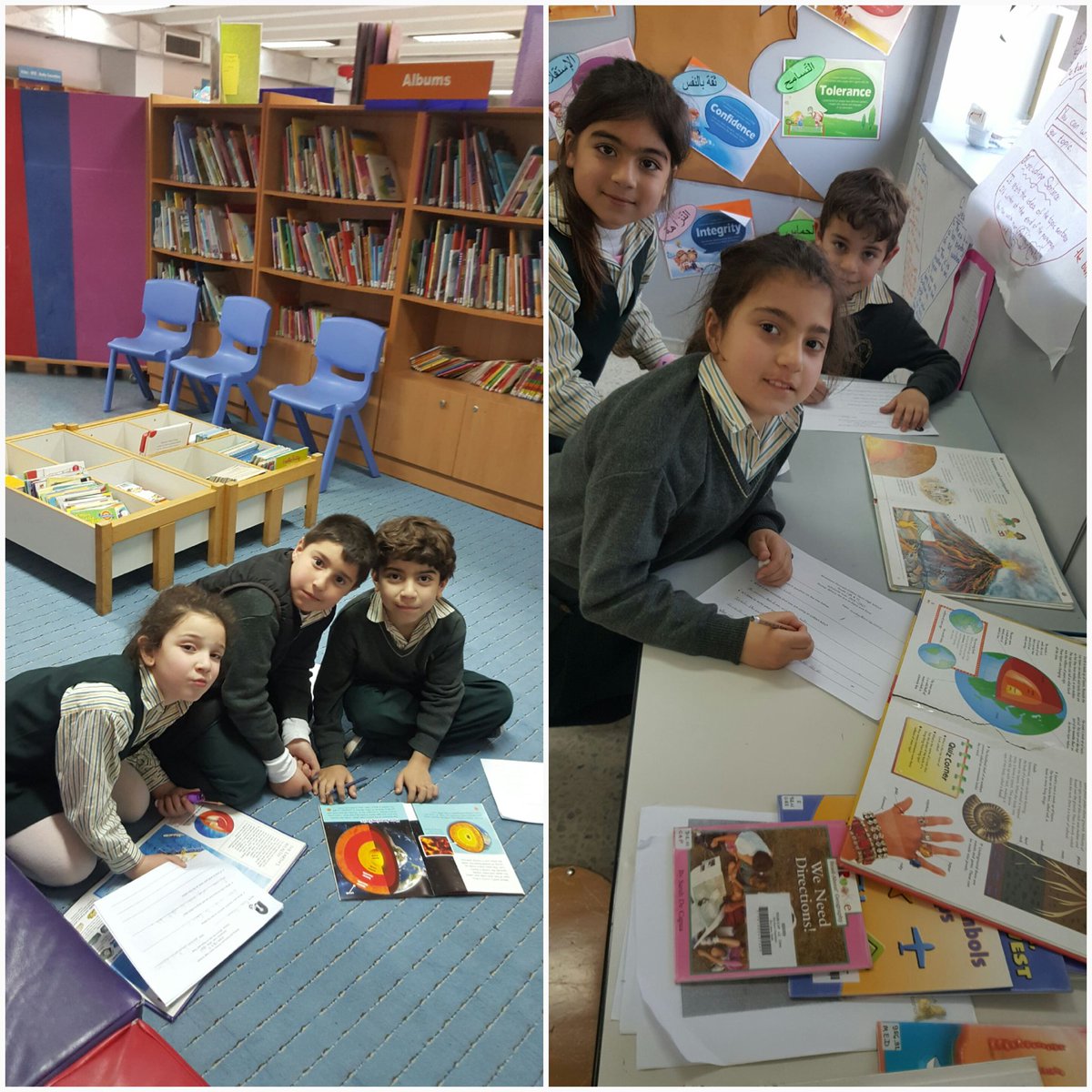Yasminalou's tweet photo. 2nd graders used their research skills through differentiated groups to investigate what is inside the earth #layersofearth @Hhhsinfo https://t.co/uUl2KkoD6q