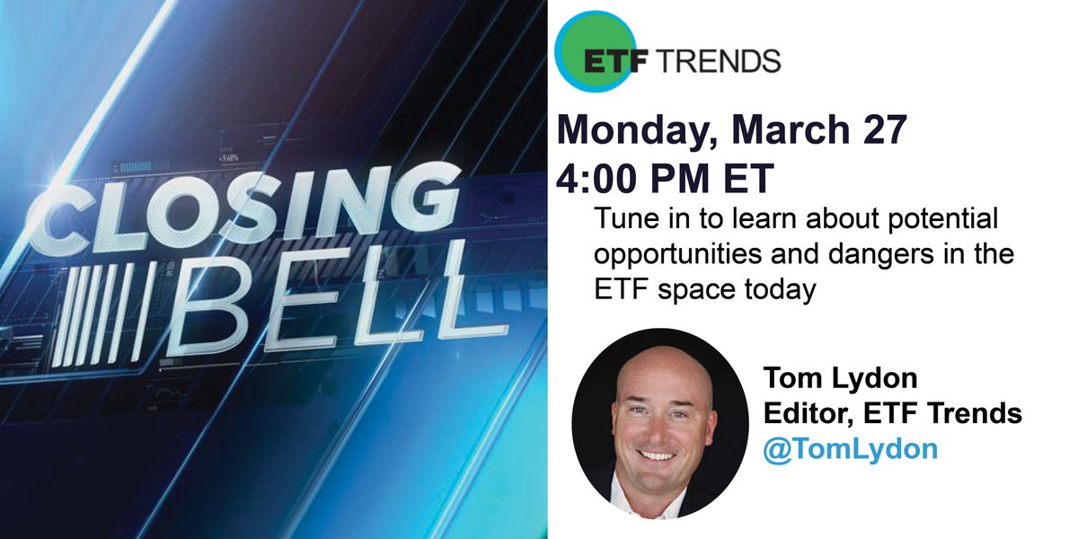 Vetta_Fi's tweet image. TODAY at 4:00 PM ET on @CNBCClosingBell : @TomLydon discusses new opportunities and potential dangers in the ETF space #etftrends
