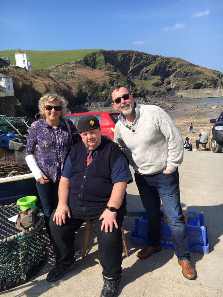 AltarnunCott's tweet photo. Filming underway for new #DocMartin and great to be wished happy birthday by the lovely @ianmcneice1950 or #bertlarge https://t.co/HhmWqshmKm
