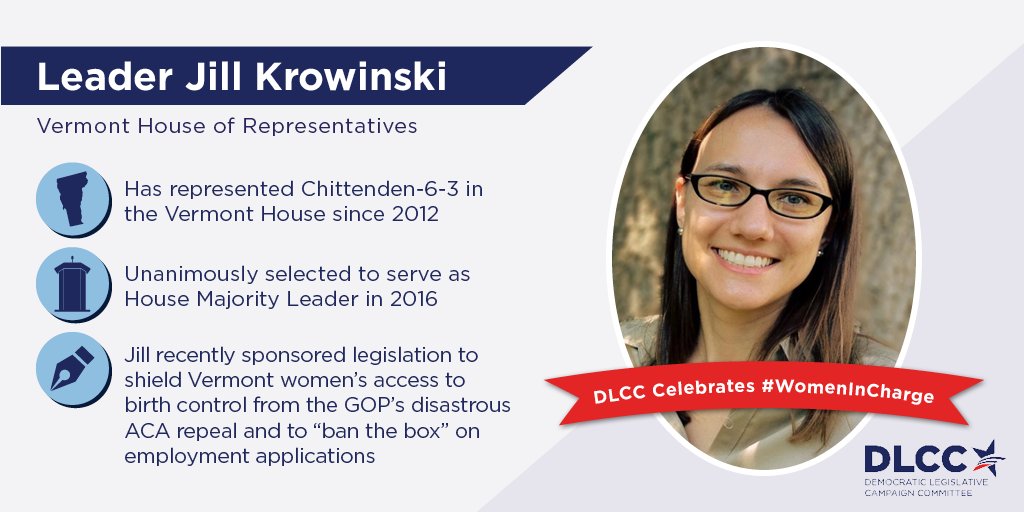 DLCC's tweet image. #VT House Maj Ldr @JKrowinski stands up for #stateprogress - Thank you, Leader Krowinski! #WomenInCharge #WomensHistoryMonth