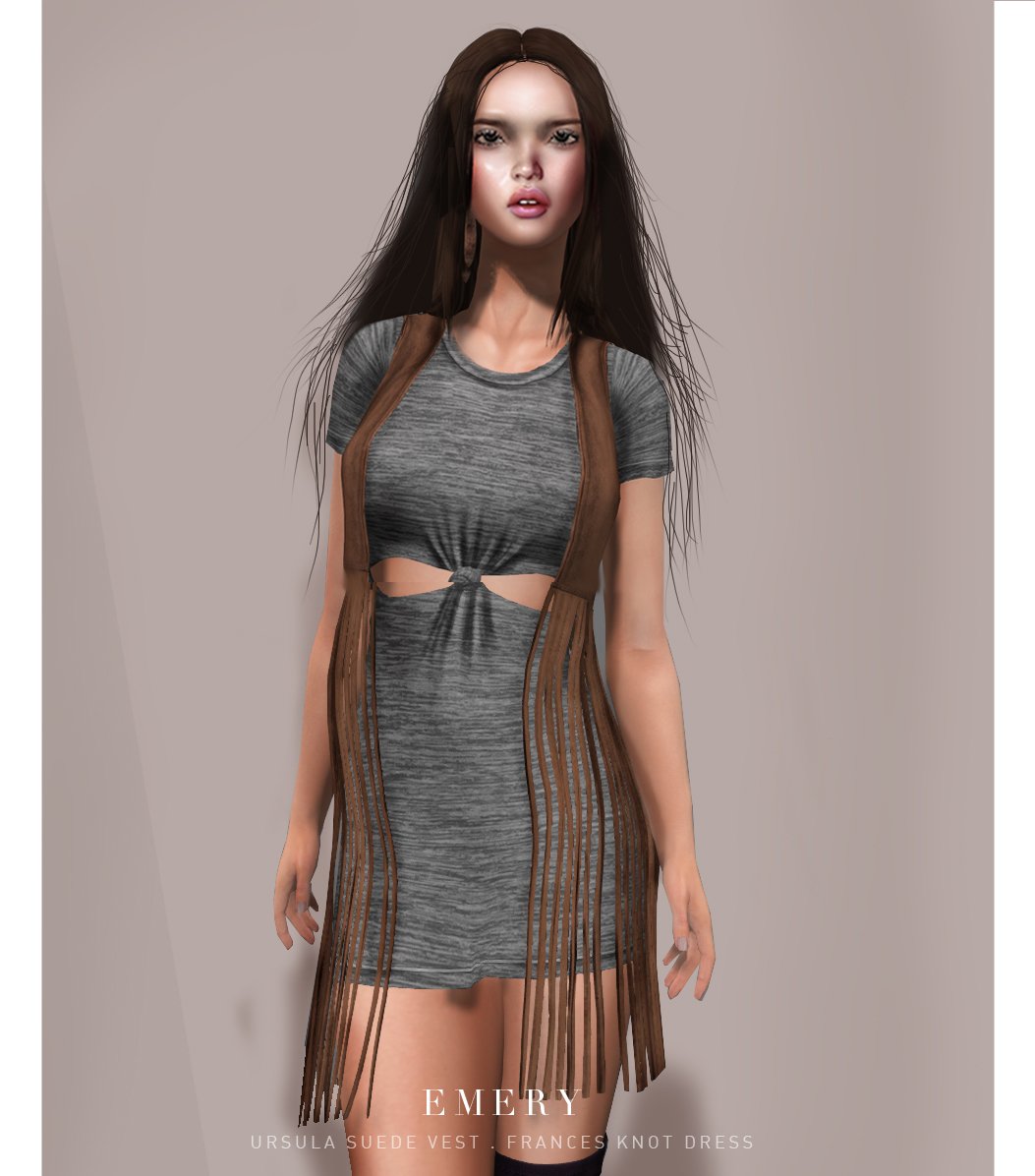 SunamiBeck's tweet image. The Ursula Suede Vests and Frances Knot dresses will be available during the March Round at Uber. Hope you like it!  maps.secondlife.com/secondlife/Ube…