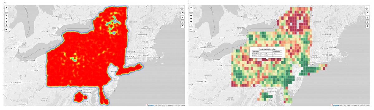 QVGORILLA's tweet image. Two different approaches to showing the same customer density in @QlikMaps . Just because you can doesn't mean you should. #happymapping