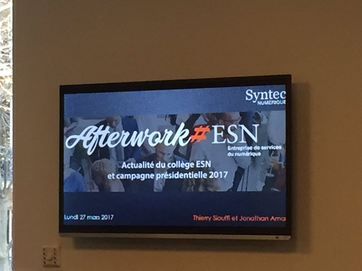 ADCambournac's tweet photo. 1er afterwork #ESN @syntecnumerique ! @tsiouffi @JonAmar555 @soumiabm @vetorner @g_rochette @GdeBentzmann https://t.co/FIOoMeAYiN