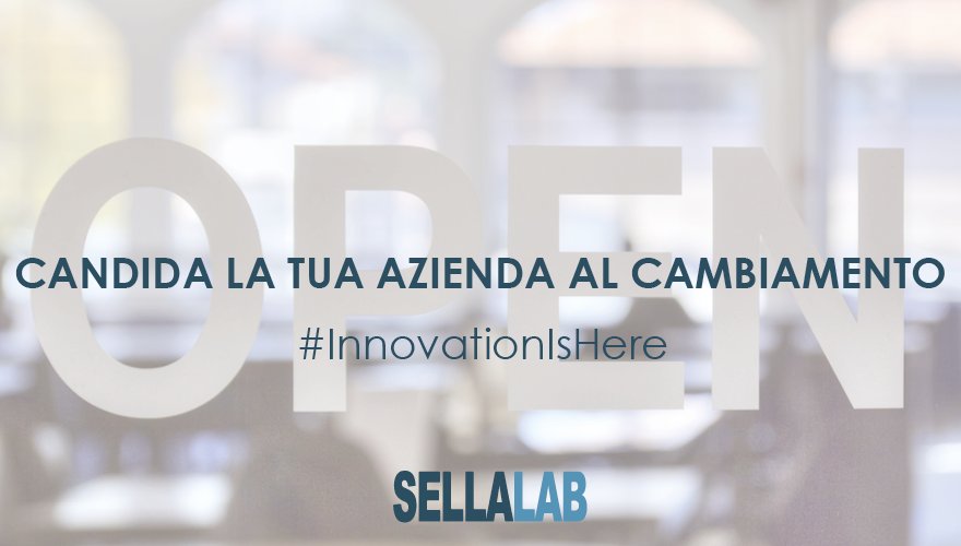 sellalab's tweet photo. "Candida la tua azienda al cambiamento": ti aspettiamo 05/04 a @SocRenaissance: https://t.co/3bqXsKfZts #InnovationIsHere https://t.co/IllXDdQl4r