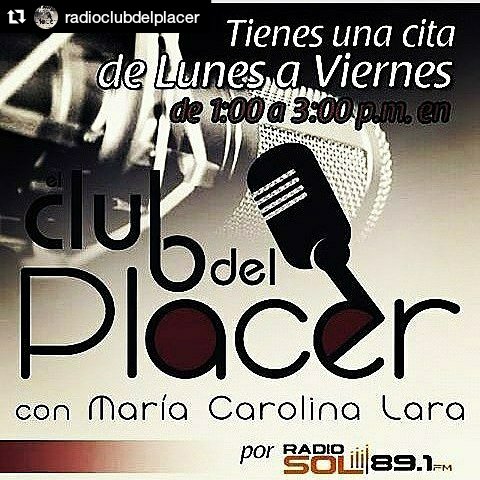 sol89fm's tweet photo. #EnVivo El Club del Placer con toda la #música #secciones #entrevistas y #comentarios @laramariaca https://t.co/g8CyHMbsKi https://t.co/AXGRwybFi8