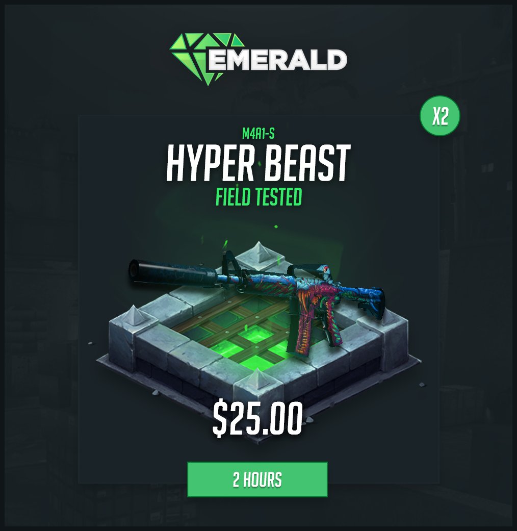 EmeraldsGG's tweet photo. 💙 2x M4A1-S | Hyper Beast Giveaway

* RT + Follow
* Tag 2 Friend's
* Enable Notifications
* Visit: https://t.co/XbfoQYZiDA https://t.co/JMMx5mO4A5
