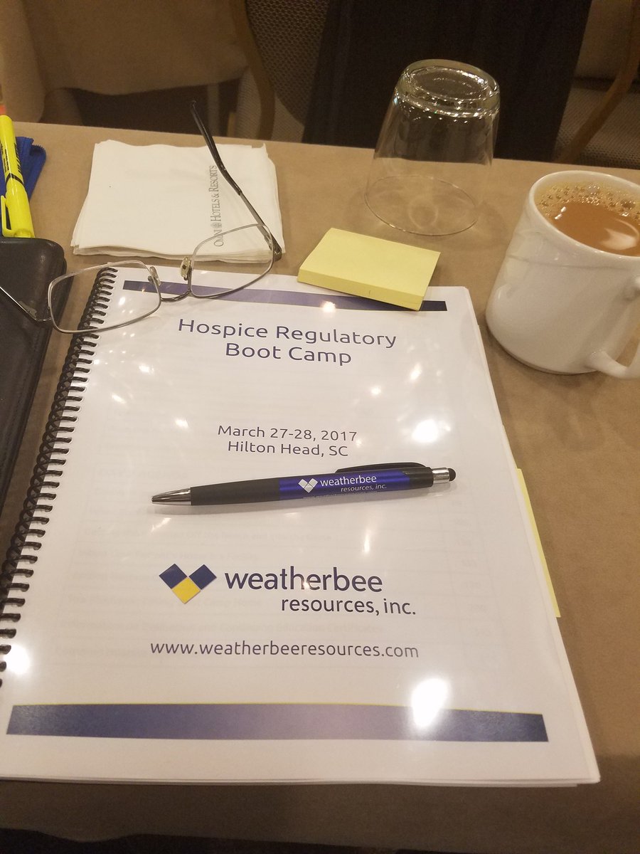lifecarehospice's tweet photo. All geared up for the afternoon sessions at #hospiceboot , if we are attentive maybe we will get out early and have time to see the beach! https://t.co/i7goOo3604