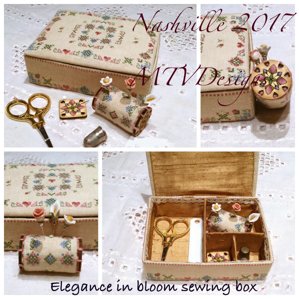 mtvdesigns's tweet photo. Elegance in bloom sewing box #crossstitch #embroidery https://t.co/ilhhvOVTio
