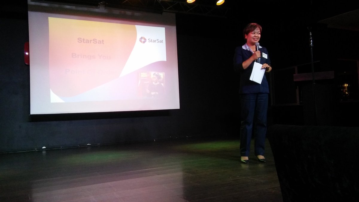 Tariro007's tweet photo. #StarSat acting CEO Debbie Wu talking about the launch of #PointOfOrder, Saturday 1st of April https://t.co/XDio0MadPy