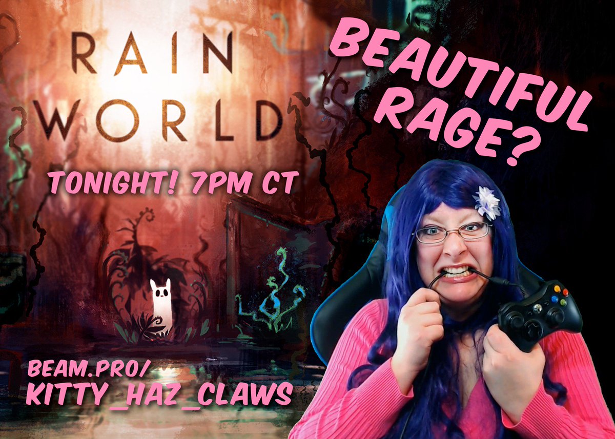Kitty_Haz_Claws's tweet image. Join us tonight for this Not Released game yet @RainWorldGame at 7pm ct Beam.pro/Kitty_haz_Claws #Rainworld @Beam #BeautifulRage