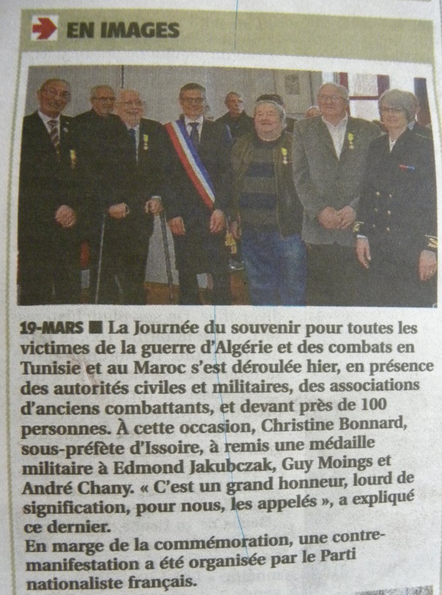 nationalistesfr's tweet photo. #AUVERGNE : Les premières journées culturelles et militantes du #PNF63 évoquées dans la #presse locale ! #PartiNationalisteFrançais #Issoire https://t.co/g1Qd511xSX