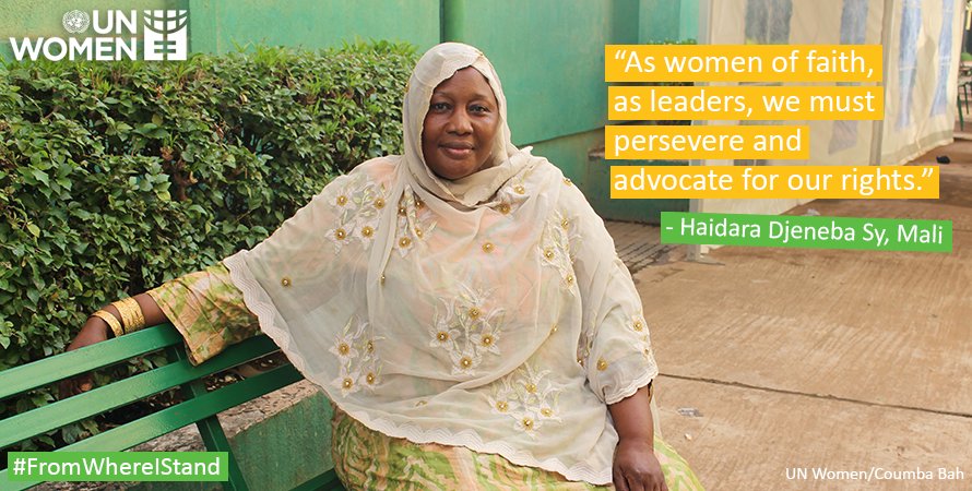 UN_Women's tweet photo. Haidara is a Muslim woman leader and a fearless advocate for women’s economic empowerment &amp; rights. https://t.co/7GXOJDHssz #MuslimWomensDay https://t.co/NpwItp4ndK