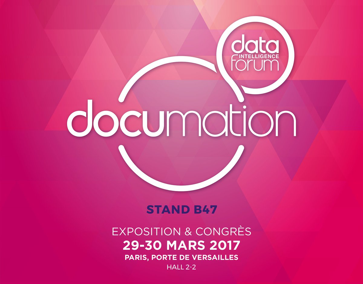 AgenceSENZO's tweet photo. Retrouvez-nous STAND B47 les 29 et 30 mars au salon Documation 2017 de la Porte de Versailles (Hall 2-2). https://t.co/tFNDvlXDTx