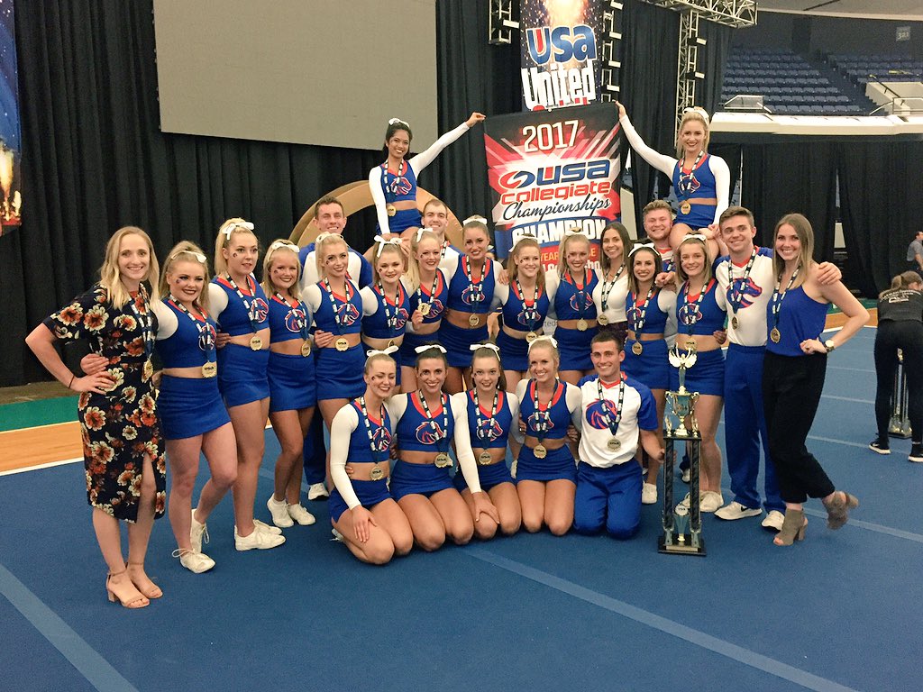 The Boise State Cheerleaders earned 1st in the Small Coed Division for the ...