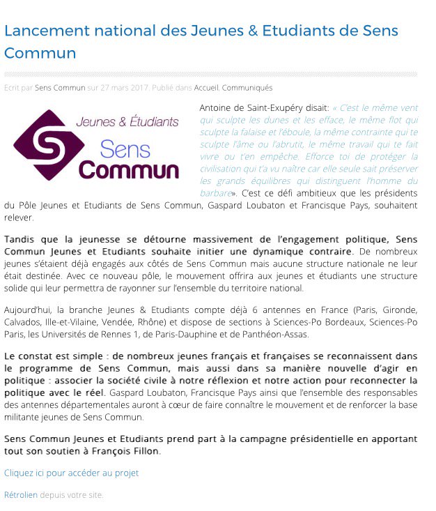 .@SensCommunJE compte déjà 6 antennes en France et dispose de sections dans 5 écoles et universités françaises. Rejoignez le mouvement !