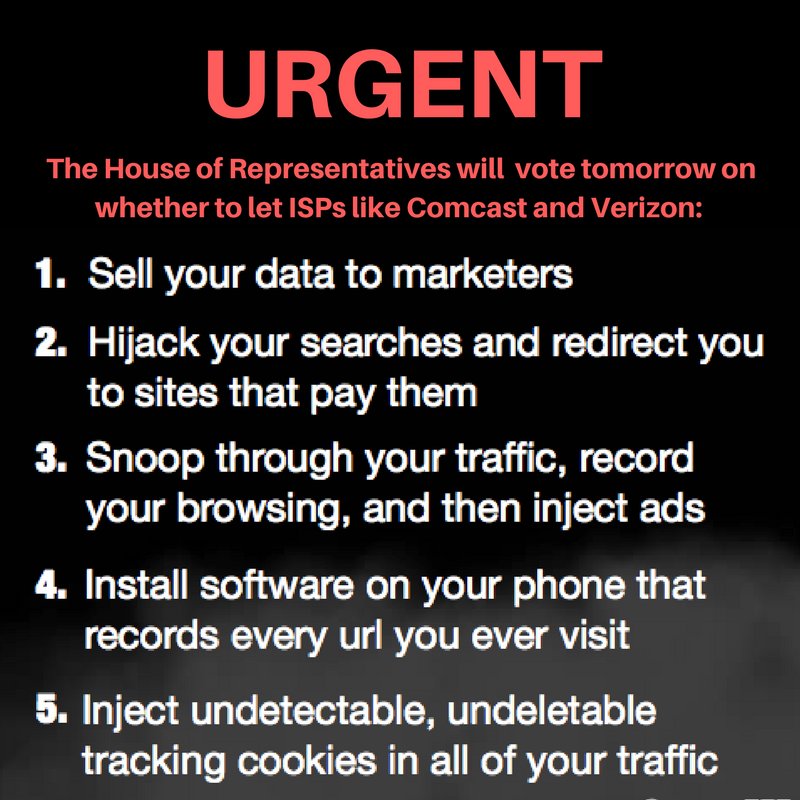 HatsukeiRBLX's tweet photo. Retweet to sound the alarm! Less than 24 hours left to save #BroadbandPrivacy https://t.co/I73JrQe9DE  via @idltweets https://t.co/igTbHLvmOD