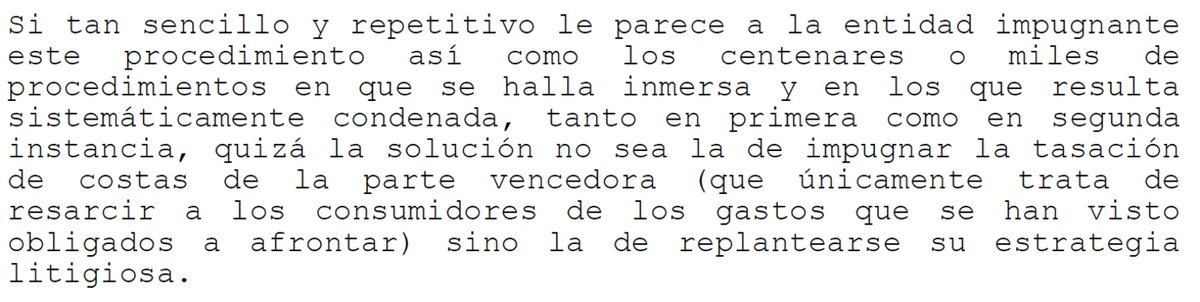 EugenioRibon's tweet photo. Magistral resolución desestimatoria impugnación costas Bankia AP Badajoz, Secc.3ª 27/03/17 (2) https://t.co/5JoS6L17JA