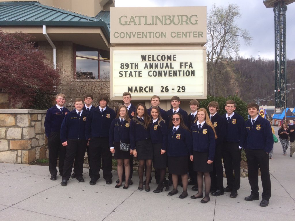 LivingstonFFA's tweet photo. Livingston Academy FFA at #tnffaconv17 https://t.co/YU2bYhiFD0