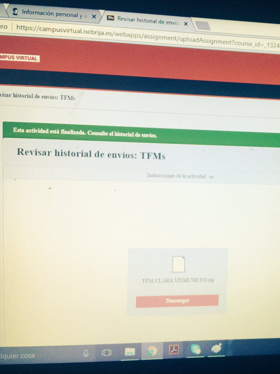 ClaraVivar's tweet photo. No me lo creo @Nebrija Hemos terminado!!!! Ya solo falta presentarlo!!!! Que tendrá que ser en julio... #master #marketing #mamaestudiante https://t.co/Teha6bN9Lm