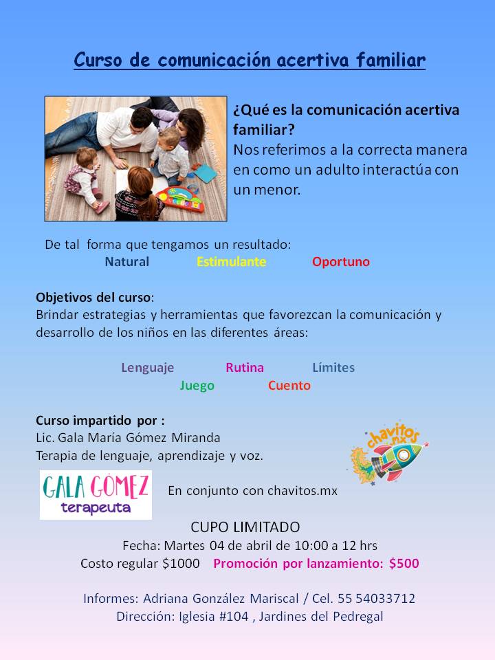 ChavitosMx's tweet photo. @ChavitosMx y @GalaGMTerapeuta tienen un curso que te va a interesar.
¡Inscríbete ya! Cupo limitado https://t.co/lLvjDMovLi