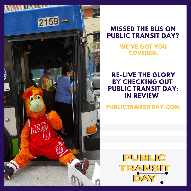 MIAtransitday's tweet photo. We put all the #PublicTransitDay goodness together in one place! Check out our recap: https://t.co/V3R3OmXk6c https://t.co/Aj55nMrhxW