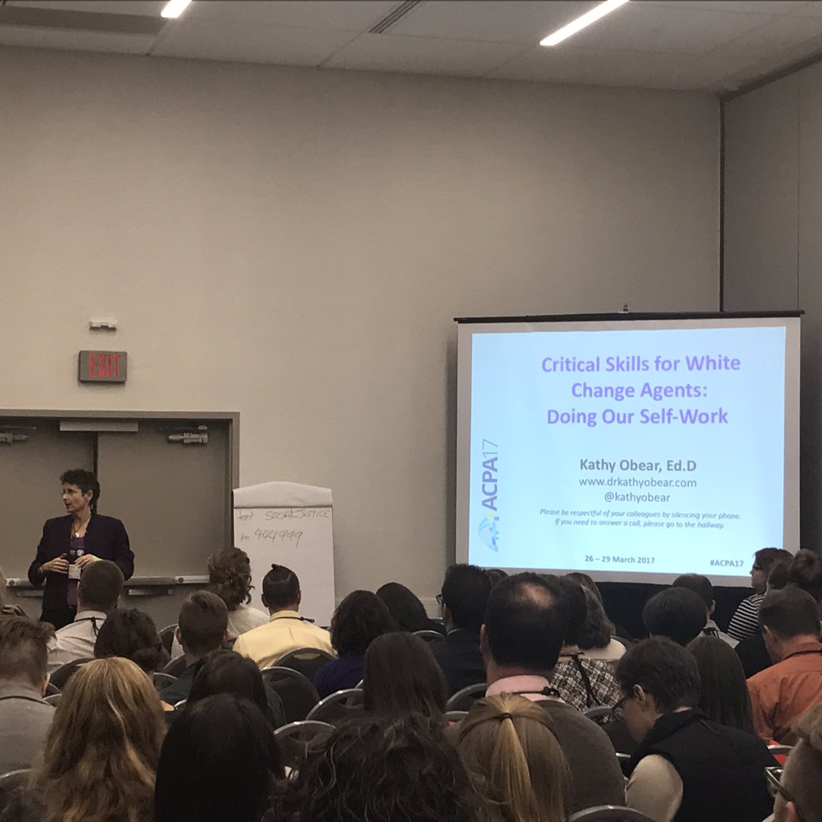 Packed house <a href="/kathyobear/">Kathy Obear</a> Critical Skills for White Change Agents #acpa17 #ccaps