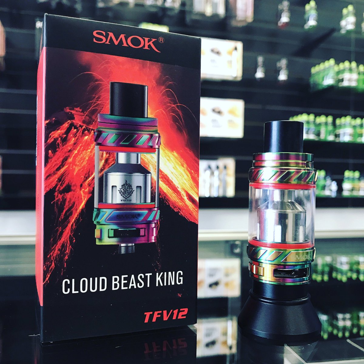 ChiefVape's tweet photo. SMOK TFV12 Multi-Colored Tank! #chiefvapor #vapenation #vapeporn #vapeon #tfv12 #smok #cloudbeastking #blowclouds #hugeclouds #vapelyfe https://t.co/TwYnNTDhHy