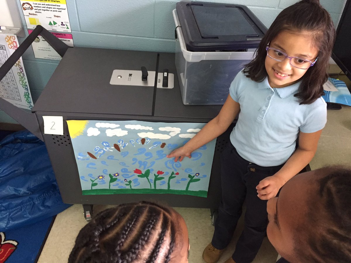 B_DeLizio's tweet photo. 3rd gr Ss taught K all about extreme weather today with a gallery walk! #PBL #Experience21 #AACPSawesome @MPESAACPS https://t.co/tTR1kB9lmN