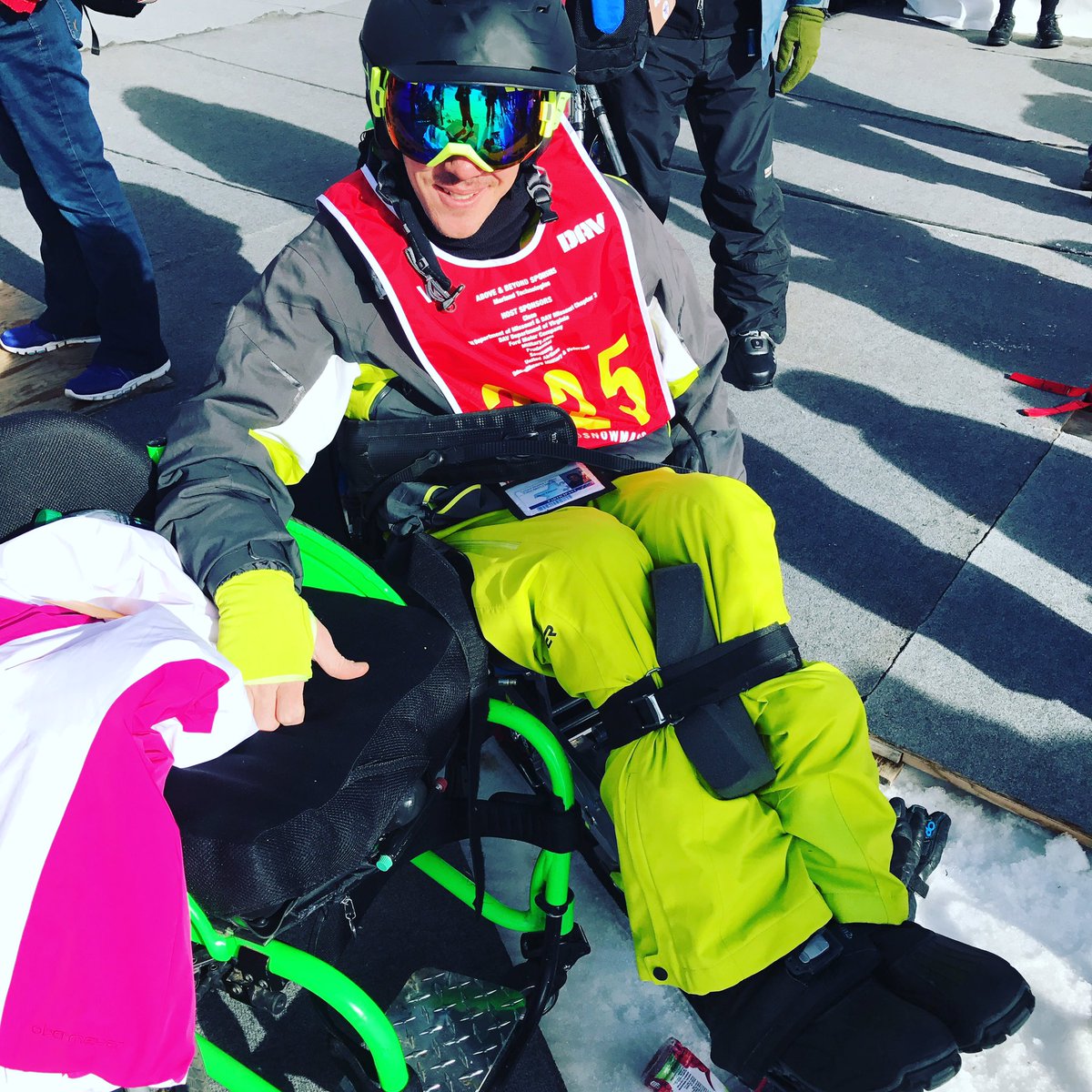 Le_Chic_JQ's tweet photo. Former #Army 11C "Morter Man" PFC Jeff Glasser is ready to hit the slopes!  #wintersportsclinic @DeloitteGov @VAAdaptiveSport @DAVHQ https://t.co/FrTCfdj0ec