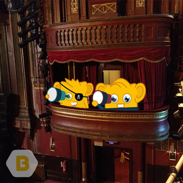 “Good job Yellabee had his pirate telescopes on him, You can’t see anything from these boxes.” #Worldtheatreday #Theatre