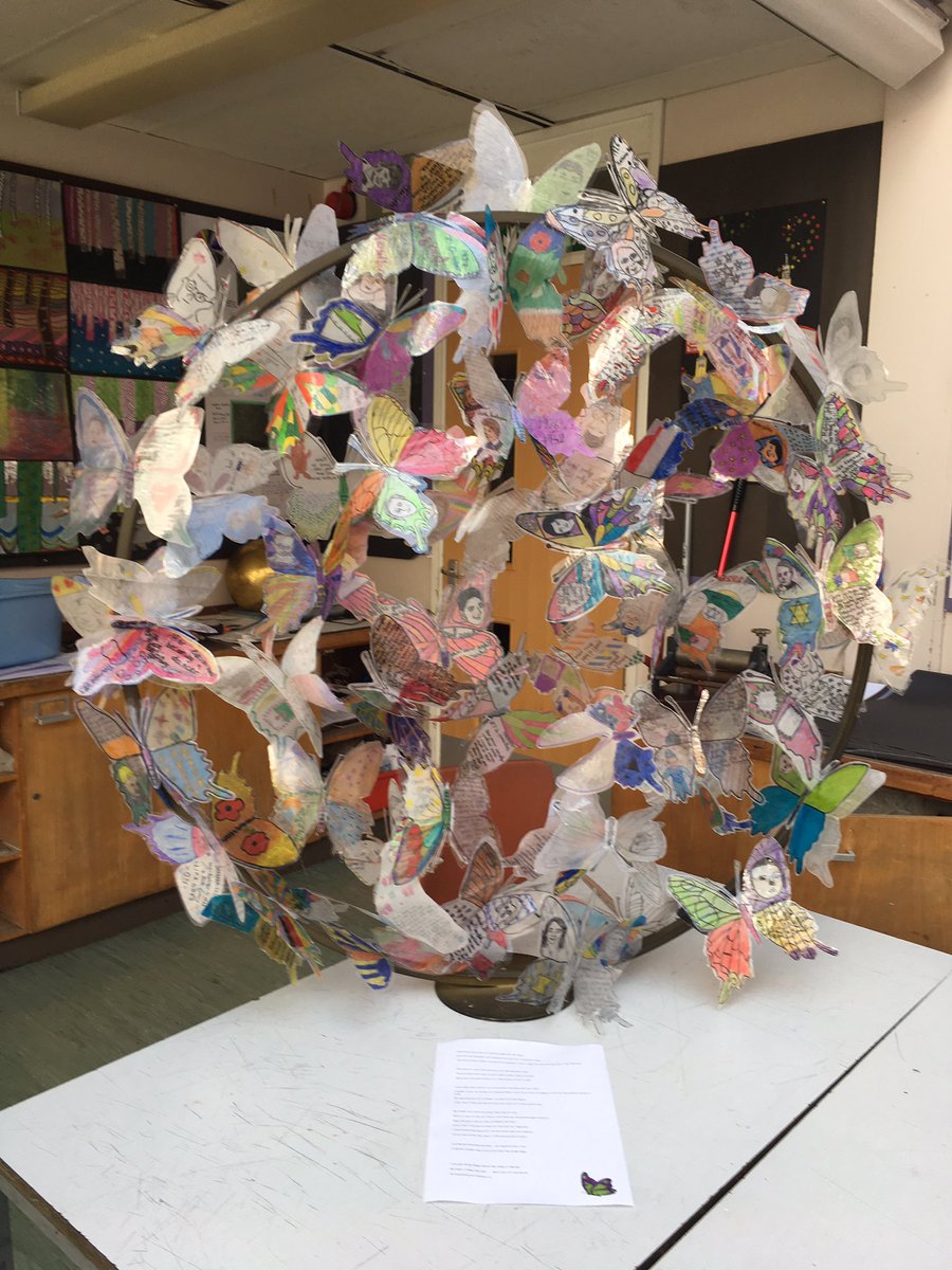 QmaArt's tweet photo. Holocaust Memorial installation created by S2 pupils! #Holocaust #howcanlifegoon #hmd2017 https://t.co/hesWkriyl9
