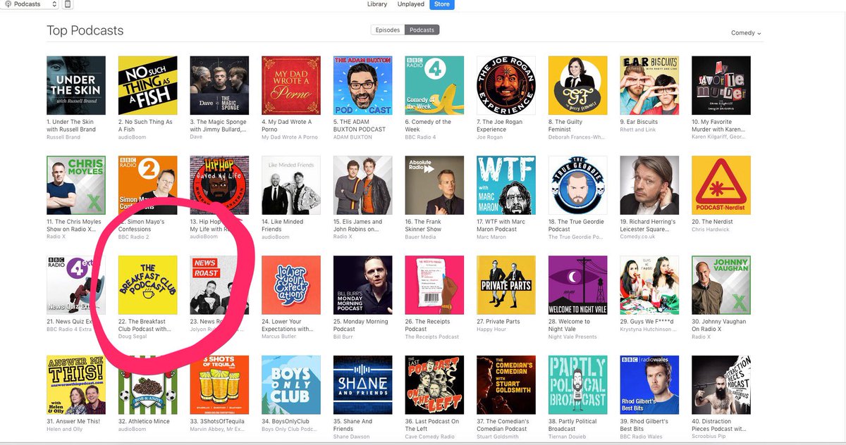 BreakClubPod's tweet image. We are currently Number 22 in the @iTunesPodcasts comedy charts. G'wan. Have a listen itun.es/gb/nZ1Nib.c